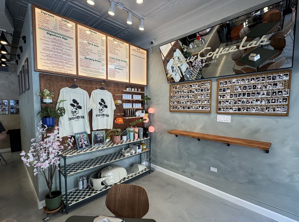 Brew Coffee Lab service counter with under-counter equipment circuits